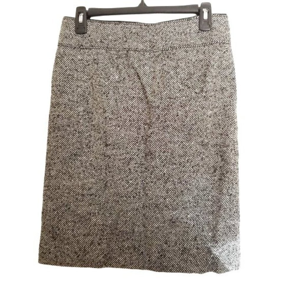 Banana Republic Wool Knit Gray Professional Work Career Formal Pencil Skirt Sz 2